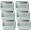 imageCaraway 2pc Glass Food Storage Set  44 Cup Food Containers 2  Ceramic Coated  Non Toxic Non Stick Lunch with Lids  Dishwasher Oven ampamp Microwave Safe  GrayMist