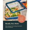 imageCaraway 2pc Glass Food Storage Set  44 Cup Food Containers 2  Ceramic Coated  Non Toxic Non Stick Lunch with Lids  Dishwasher Oven ampamp Microwave Safe  GrayPerracotta
