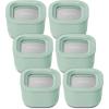 imageCaraway 2pc Glass Food Storage Set  44 Cup Food Containers 2  Ceramic Coated  Non Toxic Non Stick Lunch with Lids  Dishwasher Oven ampamp Microwave Safe  GrayMist