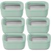 imageCaraway 2pc Glass Food Storage Set  44 Cup Food Containers 2  Ceramic Coated  Non Toxic Non Stick Lunch with Lids  Dishwasher Oven ampamp Microwave Safe  GrayMist