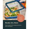 imageCaraway 2pc Glass Food Storage Set  44 Cup Food Containers 2  Ceramic Coated  Non Toxic Non Stick Lunch with Lids  Dishwasher Oven ampamp Microwave Safe  GrayPerracotta