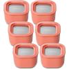 imageCaraway 2pc Glass Food Storage Set  44 Cup Food Containers 2  Ceramic Coated  Non Toxic Non Stick Lunch with Lids  Dishwasher Oven ampamp Microwave Safe  GrayPerracotta