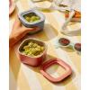 imageCaraway 3pc Glass Food Storage Set  10 Cup 66 Cup ampamp 44 Cup Food Containers  Ceramic Coated  Non Toxic Non Stick Lunch Box with Glass Lids  Dishwasher Oven ampamp Microwave Safe  NavyPerracotta