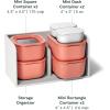 imageCaraway 3pc Glass Food Storage Set  10 Cup 66 Cup ampamp 44 Cup Food Containers  Ceramic Coated  Non Toxic Non Stick Lunch Box with Glass Lids  Dishwasher Oven ampamp Microwave Safe  NavyPerracotta