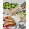 imageCaraway 3pc Glass Food Storage Set  10 Cup 66 Cup ampamp 44 Cup Food Containers  Ceramic Coated  Non Toxic Non Stick Lunch Box with Glass Lids  Dishwasher Oven ampamp Microwave Safe  NavyGray