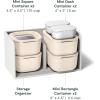imageCaraway 3pc Glass Food Storage Set  10 Cup 66 Cup ampamp 44 Cup Food Containers  Ceramic Coated  Non Toxic Non Stick Lunch Box with Glass Lids  Dishwasher Oven ampamp Microwave Safe  NavyCream