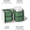 imageCaraway 3pc Glass Food Storage Set  10 Cup 66 Cup ampamp 44 Cup Food Containers  Ceramic Coated  Non Toxic Non Stick Lunch Box with Glass Lids  Dishwasher Oven ampamp Microwave Safe  NavySage