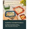 imageCaraway 3pc Glass Food Storage Set  10 Cup 66 Cup ampamp 44 Cup Food Containers  Ceramic Coated  Non Toxic Non Stick Lunch Box with Glass Lids  Dishwasher Oven ampamp Microwave Safe  NavyGray