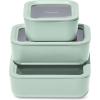 imageCaraway 3pc Glass Food Storage Set  10 Cup 66 Cup ampamp 44 Cup Food Containers  Ceramic Coated  Non Toxic Non Stick Lunch Box with Glass Lids  Dishwasher Oven ampamp Microwave Safe  NavyMist