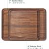 imageCaraway 17 Prep ampamp Serve Butcher Block Wood Cutting Board for Kitchen Rectangle DualSided Chopping Block for Prep Presentation and Serving WalnutWalnut