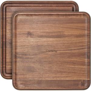 imageCaraway 17 Prep ampamp Serve Butcher Block Wood Cutting Board for Kitchen Rectangle DualSided Chopping Block for Prep Presentation and Serving WalnutWalnut