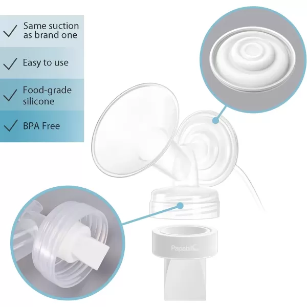image12Count Papablic Pump Parts Compatible with Spectra S1 S2 and 9 Plus Incl 8Count Duckbill Valves for Spectra and Medela Pump in Style 4Count Silicone Membrane for Spectra Backflow Protector