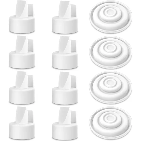 image12Count Papablic Pump Parts Compatible with Spectra S1 S2 and 9 Plus Incl 8Count Duckbill Valves for Spectra and Medela Pump in Style 4Count Silicone Membrane for Spectra Backflow Protector