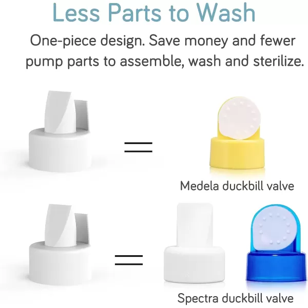image12Count Papablic Pump Parts Compatible with Spectra S1 S2 and 9 Plus Incl 8Count Duckbill Valves for Spectra and Medela Pump in Style 4Count Silicone Membrane for Spectra Backflow Protector