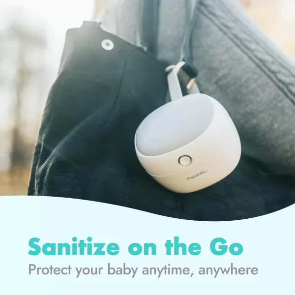 imagePapablic Portable Pacifer Sanitizer UV Light Sanitizer Case for Pacifer USB Rechargeable Mini Pacifer Sanitizer Box 999 Cleaned in 59 Seconds
