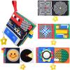 imagePapablic Luxury Baby Soft Book with Teether High Contrast Black and White Crinkle Book for Early Education Tummy Time Toys for Babies 012 Months with Baby Safe Mirror Crinkle Pages and Squeaker