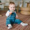 imagePapablic Baby Toothbrush 6 to 12 Months 360 Carrot Teether for Baby Silicone Teethers for Babies Infant Toothbrush Teething Toys with Suction Base