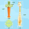 imagePapablic GrowingSmiles Baby Training Toothbrush Set Baby Toothbrush 6 to 12 Months Infant Toothbrush 12 Months and Up Carrot Teether ampamp Bunny Sonic Electric Toothbrush