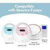 image8Count Papablic Duckbill Valves and Backflow Protector Compatible with Spectra S1 Spectra S2 Spectra 9 Plus Breast Pumps Not Original Spectra Pump Parts BPADEHP FreeWhite