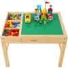 imagePapablic 2 in 1 Kid Activity Table with Large Storage for Older Kids Compatible with Lego Building Block for Boys Girls