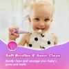 imagePapablic Toddler Sonic Electric Toothbrush for Ages 13 Years Baby Electric Toothbrush with Cute Dino Cover and Smart LED Timer 4 Brush Heads Max4 Brush Heads Arya