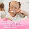 imagePapablic Toddler Sonic Electric Toothbrush for Ages 13 Years Baby Electric Toothbrush with Cute Dino Cover and Smart LED Timer 4 Brush Heads Max4 Brush Heads Doris