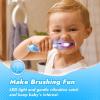 imagePapablic Toddler Sonic Electric Toothbrush for Ages 13 Years Baby Electric Toothbrush with Cute Reindeer Cover and Smart LED Timer 2 Brush Heads Ruby2 Brush Heads Pippin