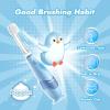 imagePapablic Toddler Sonic Electric Toothbrush for Ages 13 Years Baby Electric Toothbrush with Cute Reindeer Cover and Smart LED Timer 2 Brush Heads Ruby2 Brush Heads Pippin