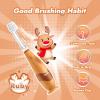 imagePapablic Toddler Sonic Electric Toothbrush for Ages 13 Years Baby Electric Toothbrush with Cute Reindeer Cover and Smart LED Timer 2 Brush Heads Ruby2 Brush Heads Ruby