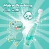 imagePapablic Toddler Sonic Electric Toothbrush for Ages 13 Years Baby Electric Toothbrush with Cute Reindeer Cover and Smart LED Timer 2 Brush Heads Ruby2 Brush Heads Jo