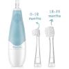 imagePapablic Toddler Sonic Electric Toothbrush for Ages 13 Years Baby Electric Toothbrush with Cute Reindeer Cover and Smart LED Timer 2 Brush Heads RubyAqua