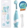 imagePapablic Toddler Sonic Electric Toothbrush for Ages 13 Years Baby Electric Toothbrush with Cute Reindeer Cover and Smart LED Timer 2 Brush Heads Ruby2 Brush Heads Debby