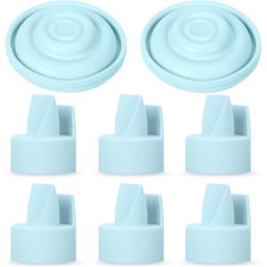 image8Count Papablic Duckbill Valves and Backflow Protector Compatible with Spectra S1 Spectra S2 Spectra 9 Plus Breast Pumps Not Original Spectra Pump Parts BPADEHP FreeBlue