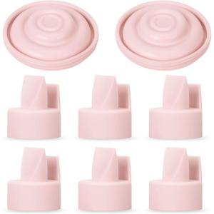 image8Count Papablic Duckbill Valves and Backflow Protector Compatible with Spectra S1 Spectra S2 Spectra 9 Plus Breast Pumps Not Original Spectra Pump Parts BPADEHP FreePink