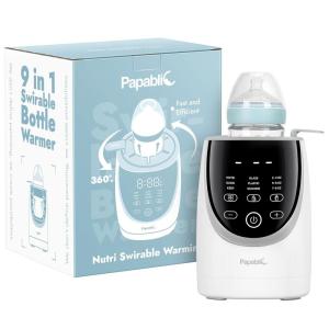 imagePapablic Swirlable Bottle Warmer Baby Bottle Warmer with Shake Function for Breastmilk and Night Feeds Uniform Heating for Nutrient Preservation Smart Temperature Control Automatic ShutOff