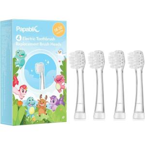 imagePapablic Toddler Sonic Electric Toothbrush for Ages 13 Years Baby Electric Toothbrush with Cute Reindeer Cover and Smart LED Timer 2 Brush Heads Ruby4 Count Replacement Brush Heads