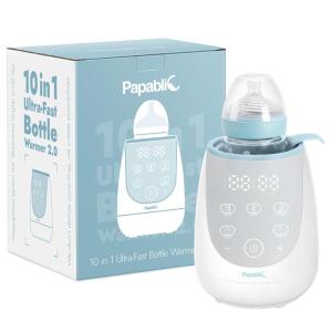 imagePapablic UltraFast Bottle Warmer Ready Milk in 2 Min Baby Bottle Warmer for Breastmilk and Formula Accurate Temperature Control and Automatic ShutOff Bottle Warmers for All BottlesPro