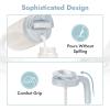 imagePapablic 32oz Wide Mouth Mason Jar Pour Spout Lid with Mixing Handle ampamp Flip Locking Spout for Mixing FormulaBreastmilkProtein PowderCoffee PinkBlue Lid