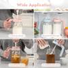 imagePapablic 32oz Wide Mouth Mason Jar Pour Spout Lid with Mixing Handle ampamp Flip Locking Spout for Mixing FormulaBreastmilkProtein PowderCoffee PinkPink Lid