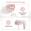 imagePapablic 32oz Wide Mouth Mason Jar Pour Spout Lid with Mixing Handle ampamp Flip Locking Spout for Mixing FormulaBreastmilkProtein PowderCoffee PinkPink Lid