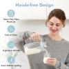imagePapablic Glass Breastmilk Pitcher Formula Mixing Pitcher with Mixing Handle Lid Wide Mouth Mason Jar Mixer with Flip Locking Spout Easy to Clean BPA Free BlueBlue