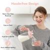 imagePapablic Glass Breastmilk Pitcher Formula Mixing Pitcher with Mixing Handle Lid Wide Mouth Mason Jar Mixer with Flip Locking Spout Easy to Clean BPA Free BluePink
