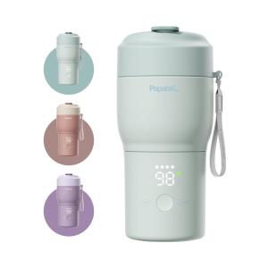 imagePapablic Portable Bottle Warmer for Travel  Fast Heating Builtin Sterilizer 30W Fast Charge 5Temp Control EasyClean Wide Mouth Baby Milk Warmer for Breastmilk ampamp FormulaMint Green
