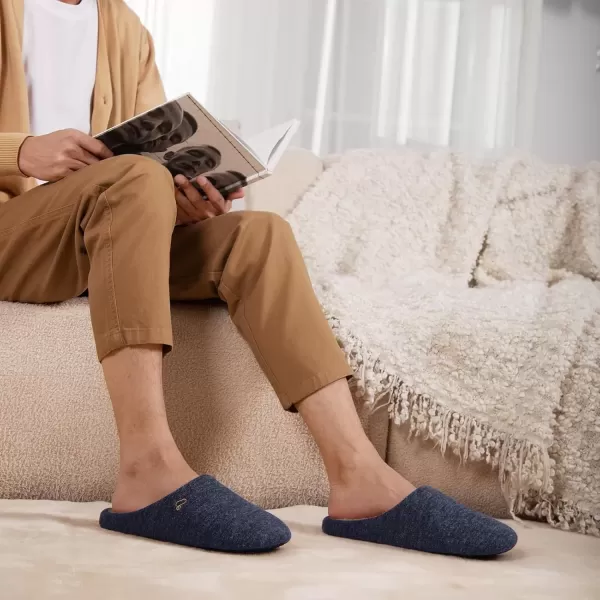 imageEverFoams Mens Knit Memory Foam Bedroom Indoor Outdoor Slip On House Slippers for Men Comfy Mens House Shoes