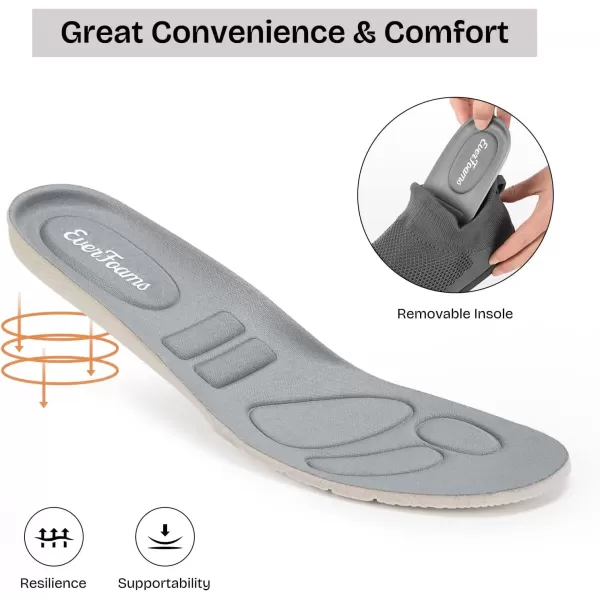 imageEverFoams Womens Comfy Sock Weaving Style Loafer Slipper with Ultra Soft Rubber Sole Anti Slip Indoor and Oudoor House ShoesDark Gull Gray