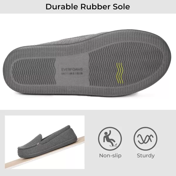 imageEverFoams Womens Lightweight Indoor Outdoor Memory Foam House Shoes Comfy Breathable Waffle Knitted Moccasins Loafer Slippers