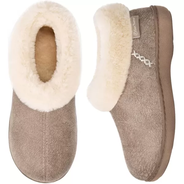 thumbnail image 2 of Dream Pairs Women's Fuzzy House Slippers – Cozy Faux Fur Micro Suede Moccasins (Slip On Loafers, Black) 2 of 6