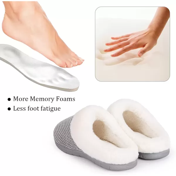 imageEverFoams Womens Cozy Chenille Memory Foam Bedroom House Slippers with Fuzzy Plush Fleece Lining