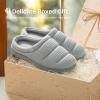 imageEverFoams Womens Cozy Waffle Slippers Soft Quilted Memory Foam Indoor House ShoesBright Gray