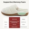 imageEverFoams Womens Cozy Waffle Slippers Soft Quilted Memory Foam Indoor House ShoesCream White